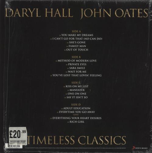 Hall & Oates Timeless Classics 2-LP vinyl record set (Double LP Album) UK HNO2LTI869325