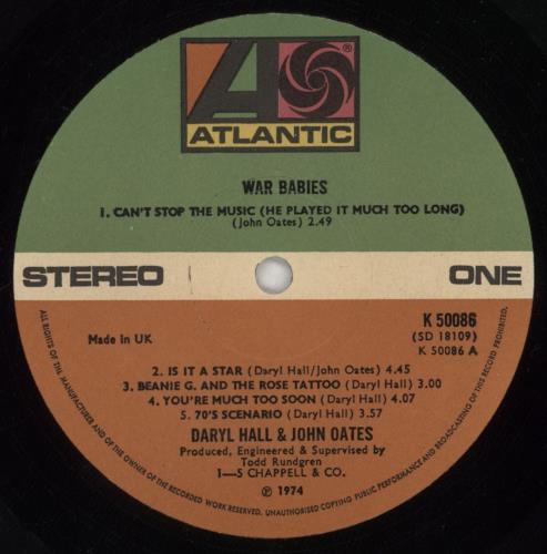 Hall & Oates War Babies + Insert vinyl LP album (LP record) UK HNOLPWA542423