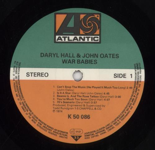 Hall & Oates War Babies vinyl LP album (LP record) German HNOLPWA859831