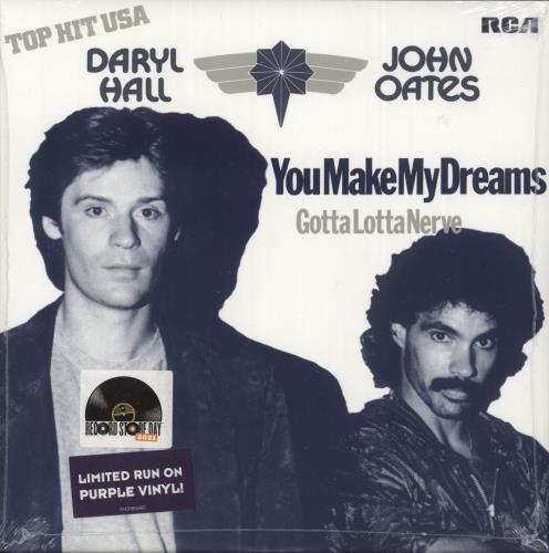 Hall & Oates You Make My Dreams - RSD 2021 - Purple Vinyl - Sealed 7" vinyl single (7 inch record / 45) UK HNO07YO867667