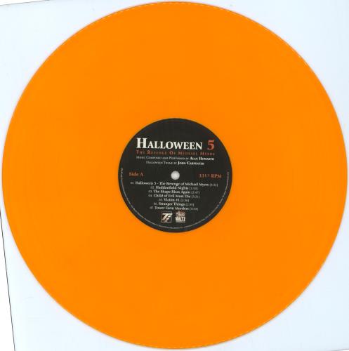 Halloween (+ Sequels) Halloween 5: The Revenge of Michael Myers - 180gm Orange Vinyl vinyl LP album (LP record) US H^WLPHA792207