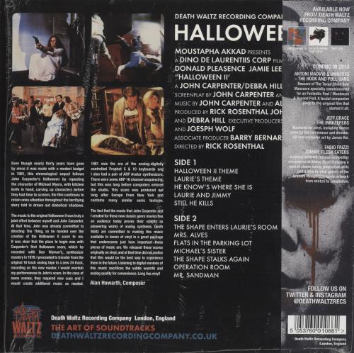 Halloween (+ Sequels) Halloween II - Orange & Black Splatter Vinyl + Poster vinyl LP album (LP record) UK H^WLPHA790133
