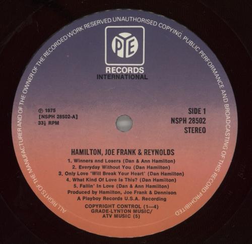 Hamilton, Joe Frank & Reynolds Fallin' In Love vinyl LP album (LP record) UK HJFLPFA466646