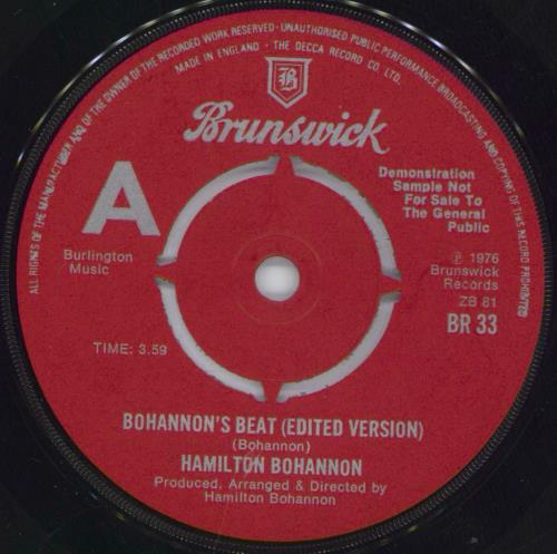 Hamilton Bohannon Bohannon's Beat 7" vinyl single (7 inch record / 45) UK HBO07BO819412