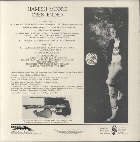 Hamish Moore Open Ended vinyl LP album (LP record) UK 5JULPOP835026