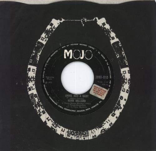 Hank Ballard Annie Had A Baby 7" vinyl single (7 inch record / 45) UK HM407AN803554