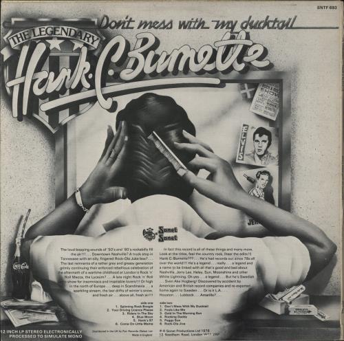 Hank C. Burnette Don't Mess With My Ducktail vinyl LP album (LP record) UK 7HBLPDO494644