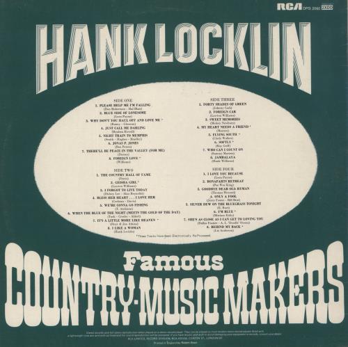 Hank Locklin Famous Country-Music Makers 2-LP vinyl record set (Double LP Album) UK HLI2LFA869649