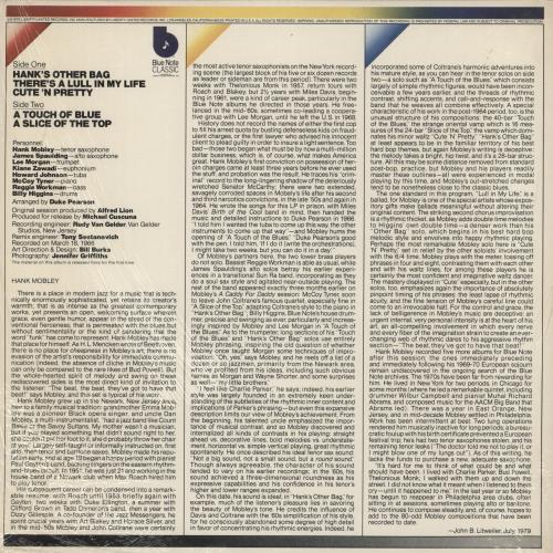 Hank Mobley A Slice Of The Top - Shrink vinyl LP album (LP record) US HMOLPAS873768