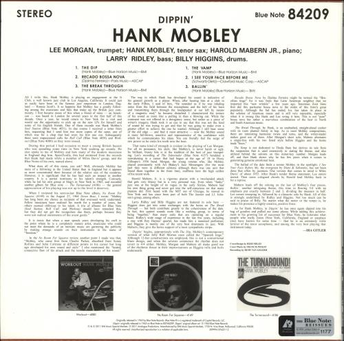 Hank Mobley Dippin' - 45RPM 180 Gram - Numbered 2-LP vinyl record set (Double LP Album) US HMO2LDI728383
