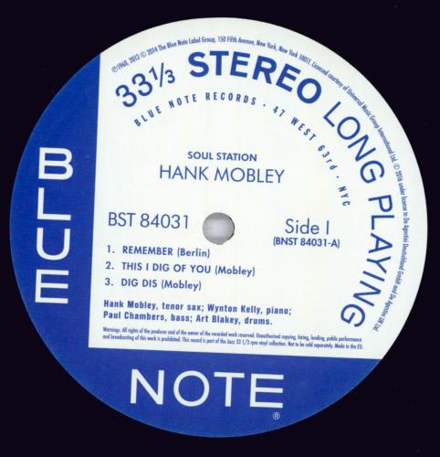 Hank Mobley Soul Station - 180gram vinyl + Booklet vinyl LP album (LP record) UK HMOLPSO832371