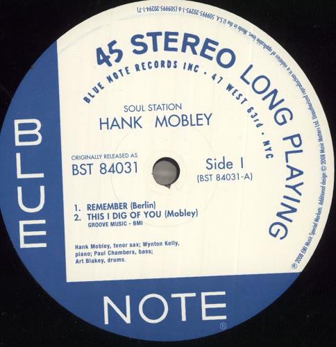 Hank Mobley Soul Station 2-LP vinyl record set (Double LP Album) US HMO2LSO543346