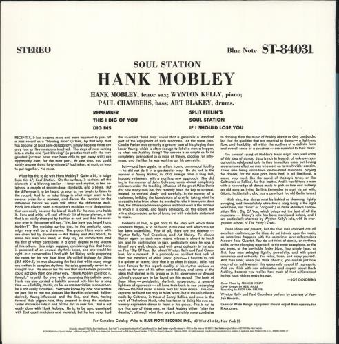 Hank Mobley Soul Station 2-LP vinyl record set (Double LP Album) US HMO2LSO543346