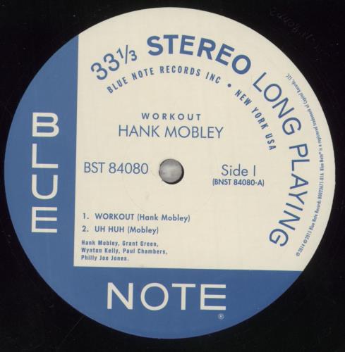 Hank Mobley Workout - 180gm vinyl LP album (LP record) US HMOLPWO850895