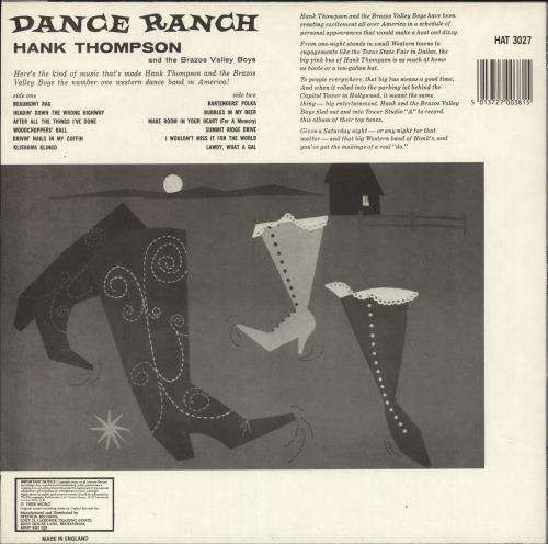 Hank Thompson Dance Ranch vinyl LP album (LP record) UK H/TLPDA434585
