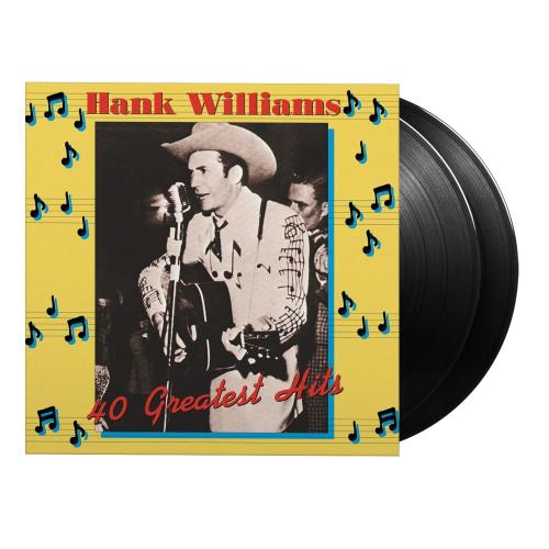 Hank Williams 40 Greatest Hits - 180 Gram Black Vinyl 2-LP vinyl record set (Double LP Album) UK HNK2LGR866793