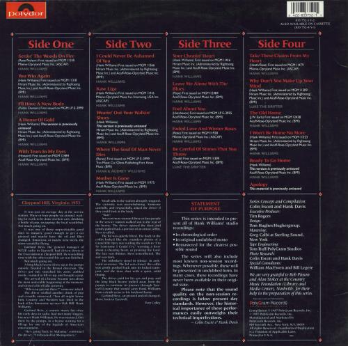 Hank Williams I Won't Be Home No More: June 1952 - September 1952 2-LP vinyl record set (Double LP Album) US HNK2LIW800276