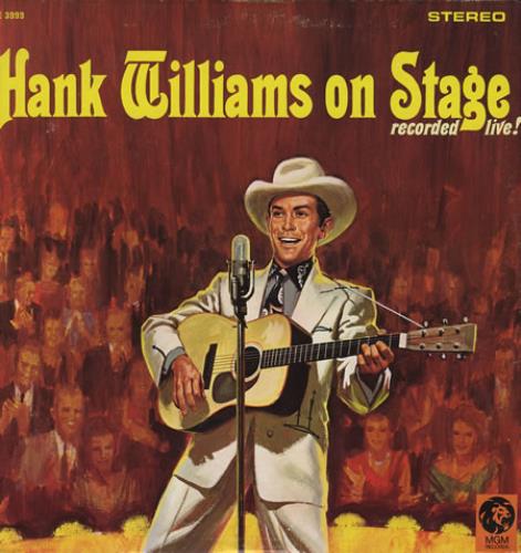Hank Williams On Stage Recorded Live! vinyl LP album (LP record) US HNKLPON374627