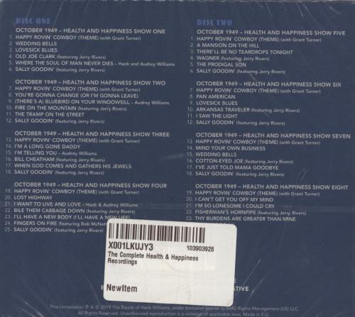 Hank Williams The Complete Health & Happiness Recordings - Sealed 2 CD album set (Double CD) US HNK2CTH834623
