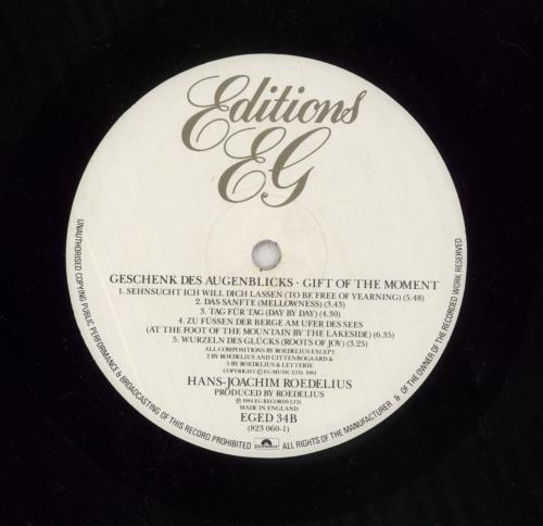 Hans-Joachim Roedelius Geschenk Des Augenblicks - Gift Of The Moment vinyl LP album (LP record) UK ROELPGE546966