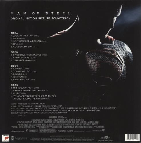 Hans Zimmer Man Of Steel - 180 Gram Blue Vinyl 2-LP vinyl record set (Double LP Album) UK HZA2LMA869626