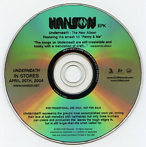 Hanson Hanson - Underneath EPK DVD US HSODDHA287355