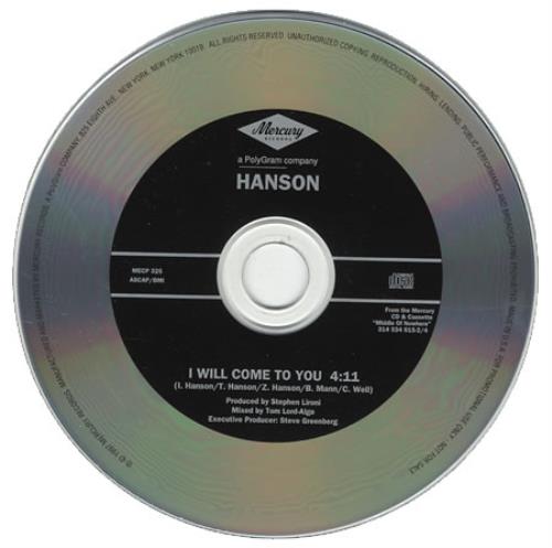 Hanson I Will Come To You CD single (CD5 / 5") US HSOC5IW95559