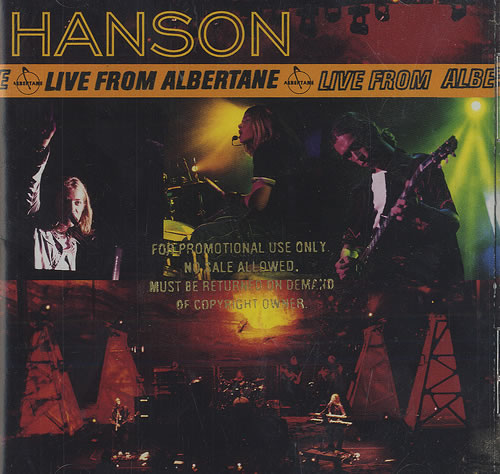 Hanson Live From Albertane CD album (CDLP) US HSOCDLI485808