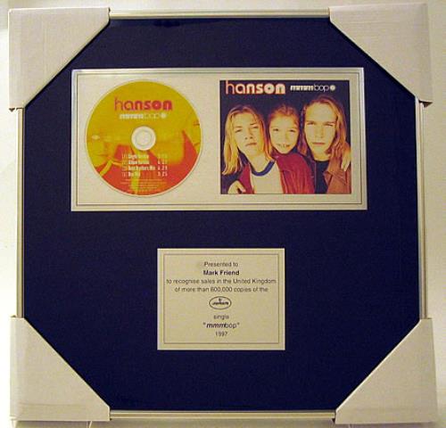 Hanson Mmm Bop award disc UK HSOAWMM130127