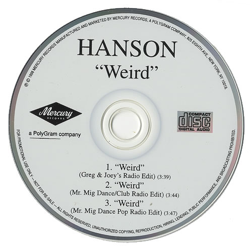 Hanson Weird CD single (CD5 / 5") US HSOC5WE113747