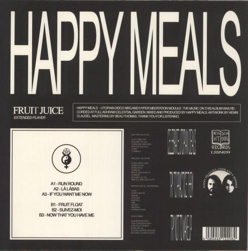 Happy Meals Fruit Juice 12" vinyl single (12 inch record / Maxi-single) UK 9O612FR871148