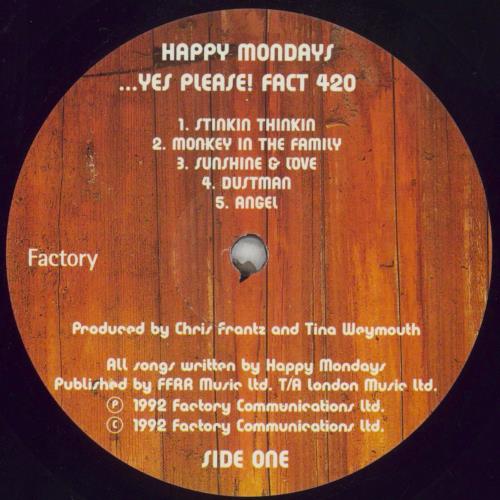 Happy Mondays ...Yes Please! - VG vinyl LP album (LP record) UK HAPLPYE856096