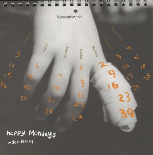 Happy Mondays 52 Happy Mondays Calendar memorabilia US HAPMMHA63355