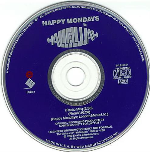 Happy Mondays Hallelujah CD single (CD5 / 5") US HAPC5HA02750