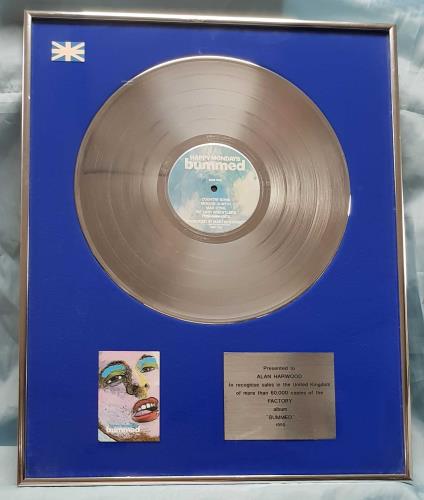 Happy Mondays Bummed award disc UK HAPAWBU697545