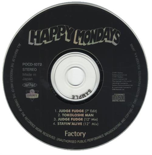 Happy Mondays Judge Fudge Japanese Promo CD single (CD5 / 5") (119202)