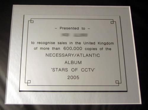 Hard-Fi Stars Of CCTV award disc UK H0-AWST383179