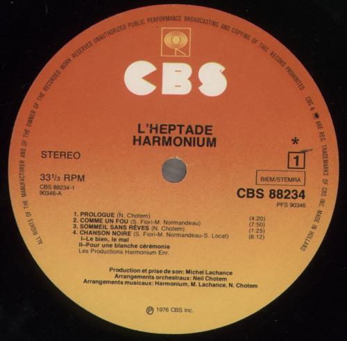 Harmonium L'heptade 2-LP vinyl record set (Double LP Album) Dutch HHS2LLH857007