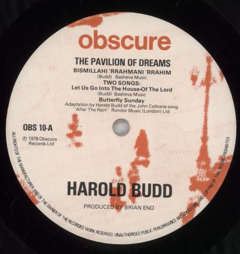 Harold Budd The Pavilion Of Dreams vinyl LP album (LP record) UK UDDLPTH646729