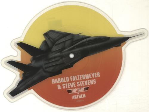 Harold Faltermeyer Top Gun Anthem shaped picture disc (picture disc vinyl record) UK HFLSHTO96186