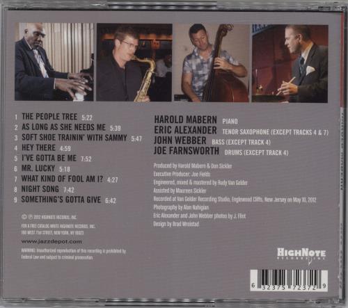 Harold Mabern Mr Lucky: A Tribute To Sammy Davis Jr CD album (CDLP) US HXXCDMR768512