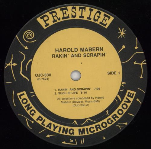 Harold Mabern Rakin' And Scrapin' vinyl LP album (LP record) US HXXLPRA824618