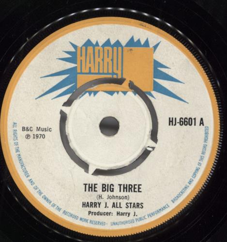 Harry J. All Stars The Big Three / Lavender 7" vinyl single (7 inch record / 45) UK HQS07TH797704