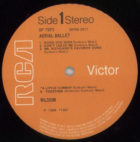 Harry Nilsson Aerial Ballet - 3rd Issue/ Matt Sleeve vinyl LP album (LP record) UK HNLLPAE509736