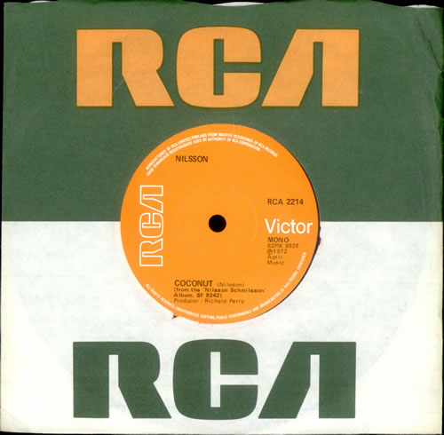 Harry Nilsson Coconut 7" vinyl single (7 inch record / 45) UK HNL07CO493502