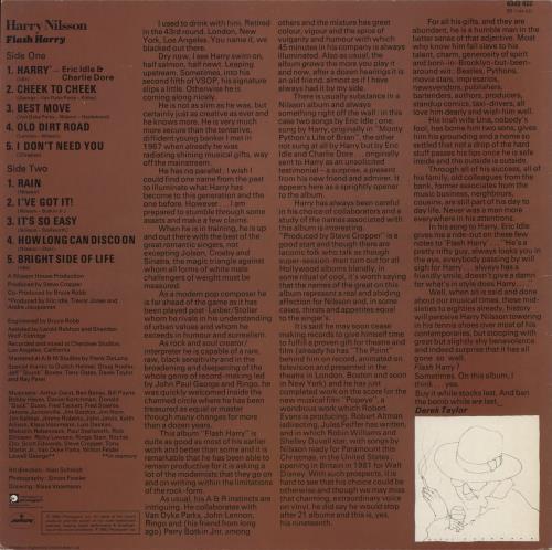 Harry Nilsson Flash Harry - EX vinyl LP album (LP record) UK HNLLPFL892783