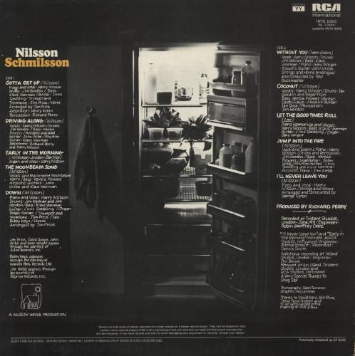 Harry Nilsson Nilsson Schmilsson vinyl LP album (LP record) UK HNLLPNI507869