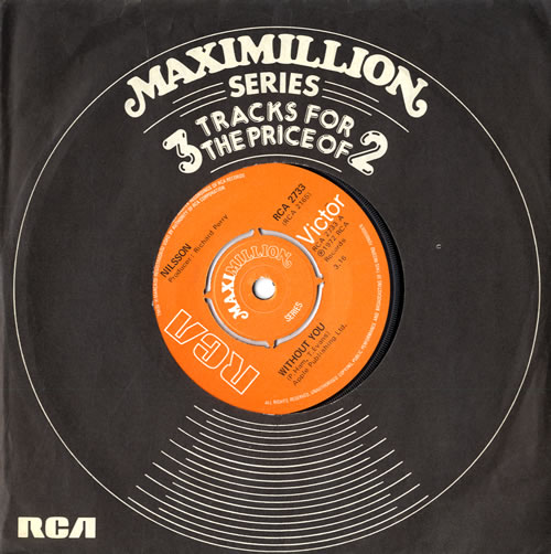 Harry Nilsson Without You EP 7" vinyl single (7 inch record / 45) UK HNL07WI242402