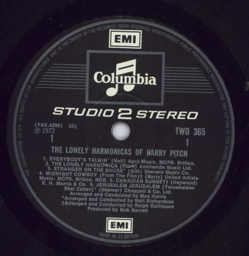 Harry Pitch The Lonely Harmonicas Of Harry Pitch vinyl LP album (LP record) UK 643LPTH830606
