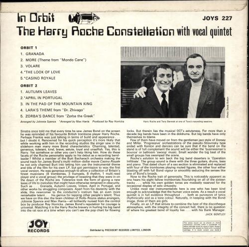 Harry Roche In Orbit vinyl LP album (LP record) UK QGXLPIN693250